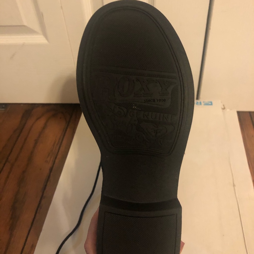 Black combat style boot